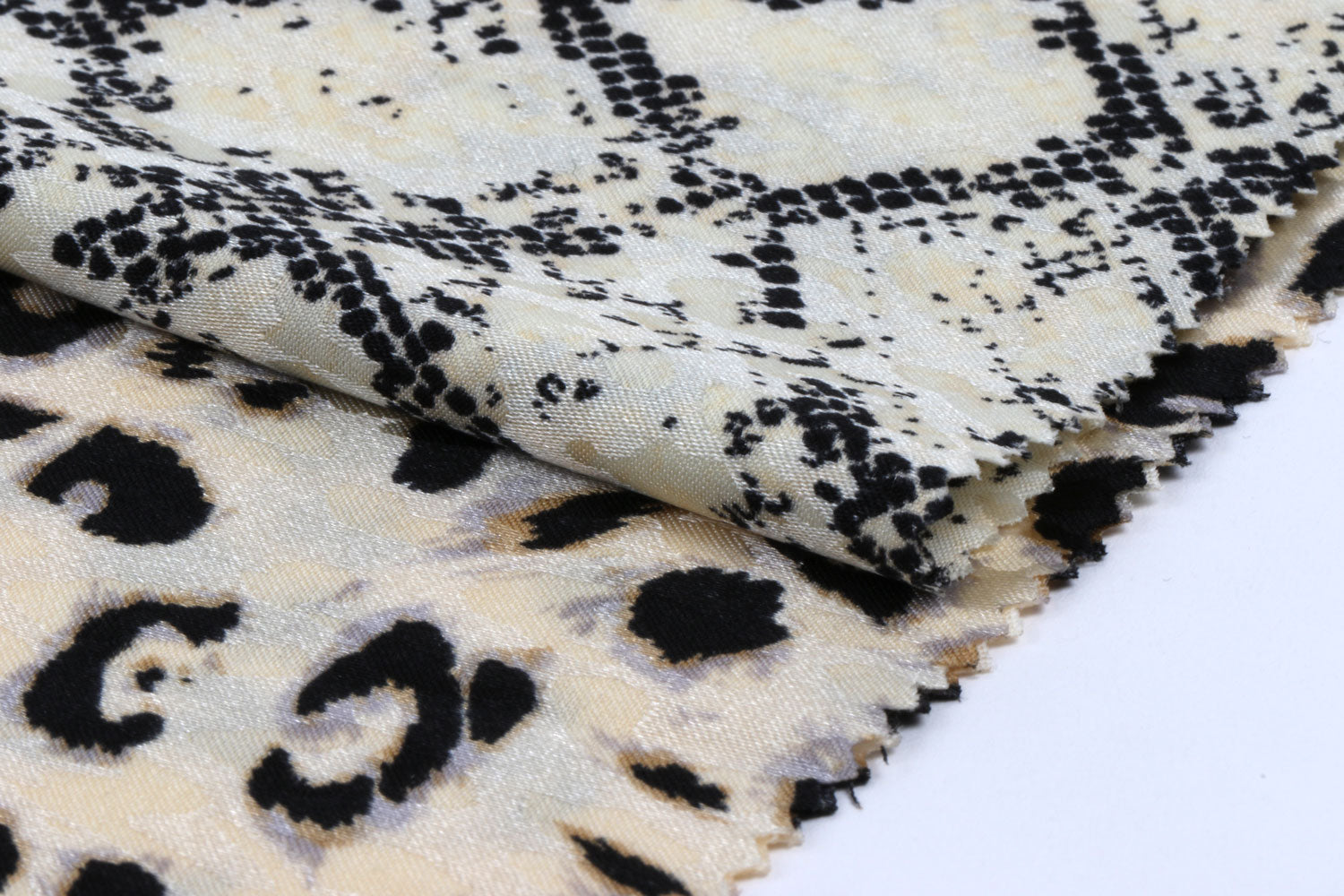 Chiffon satin jacquard imprimat